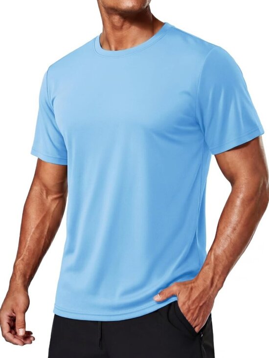 Other - Men’s 07 Skyblue Quick-Dry Workout T-Shirt – Athletic Running Sun Protection